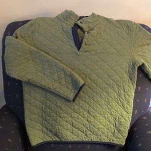Mens Quilted 1/4 Button up Pullover
